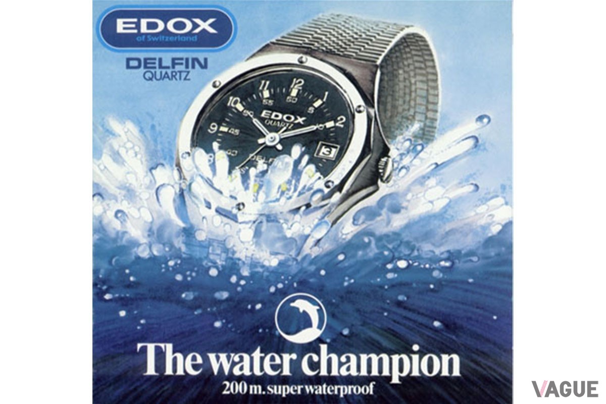 1961年に発売されたデルフィンは200m防水を実現し、“The Water Champion”というスローガンを掲げブランドの原点とも言えるヘリテージコレクションとして確固たる地位を築いた