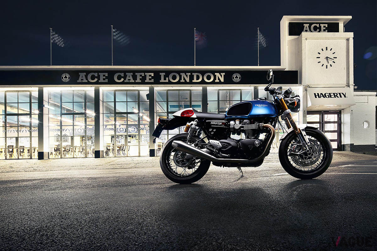 往年のブリティッシュカフェレーサーの雰囲気をまとった「Thruxton RS Ton Up Edition」