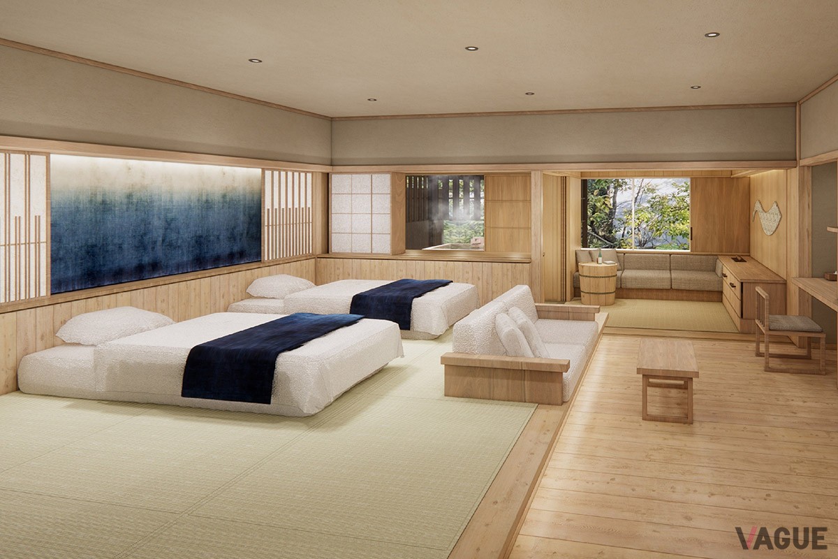 リニューアルオープンした「界 玉造」の客室