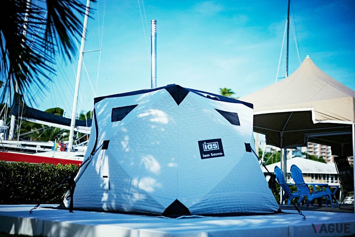 「リビエラシーボニアマリーナ」内に誕生したグランピング施設「SPACE KEY POINT リビエラシーボニアマリーナ」は、相模湾と富士山の絶景、そして本格サウナを満喫できる新感覚の施設だ