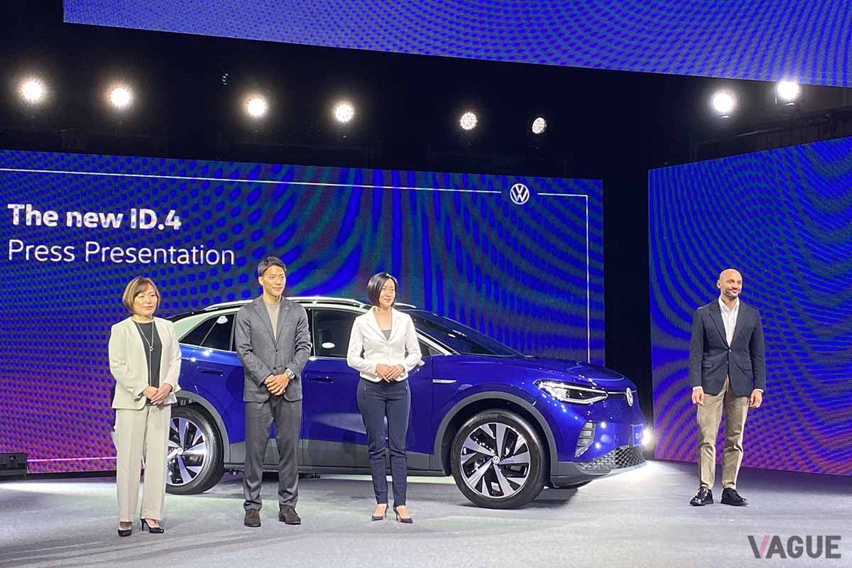 日本上陸したVW「ID.4」の発表会の様子