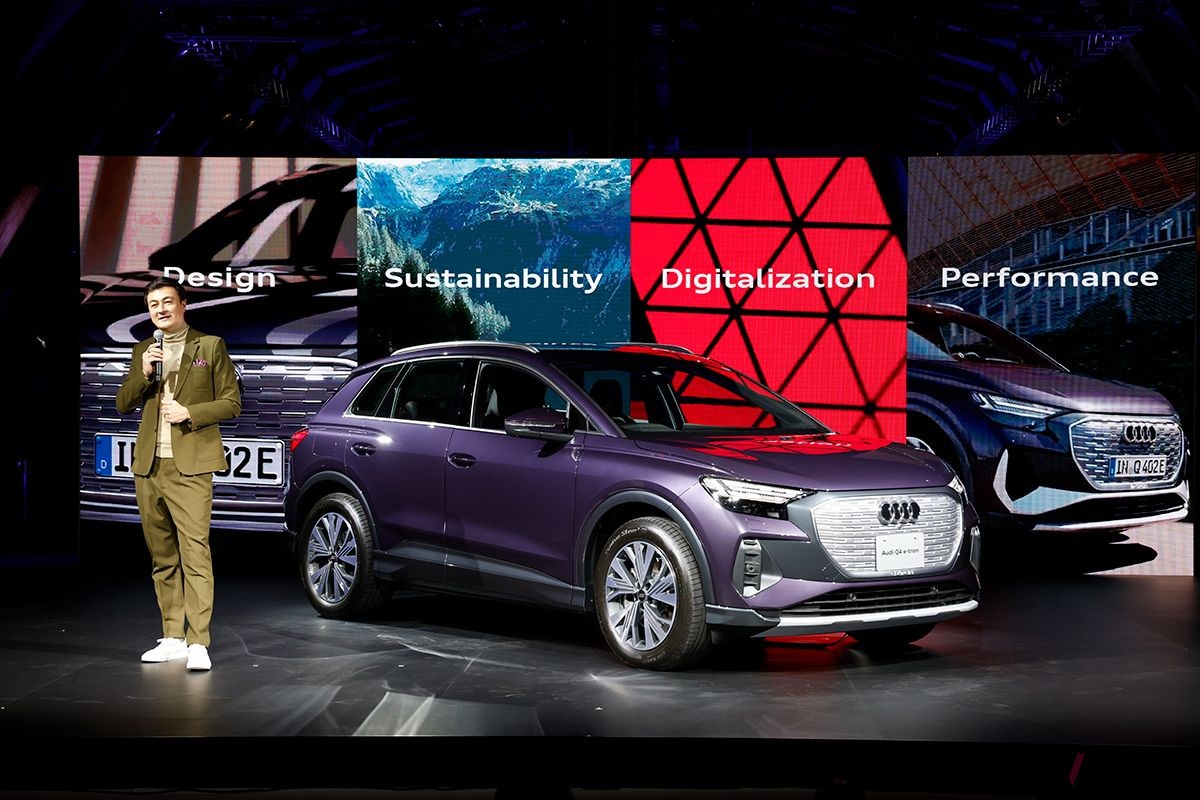 アウディ「Q4 e-tron」のローンチイベント「Welcome to Progress」の様子