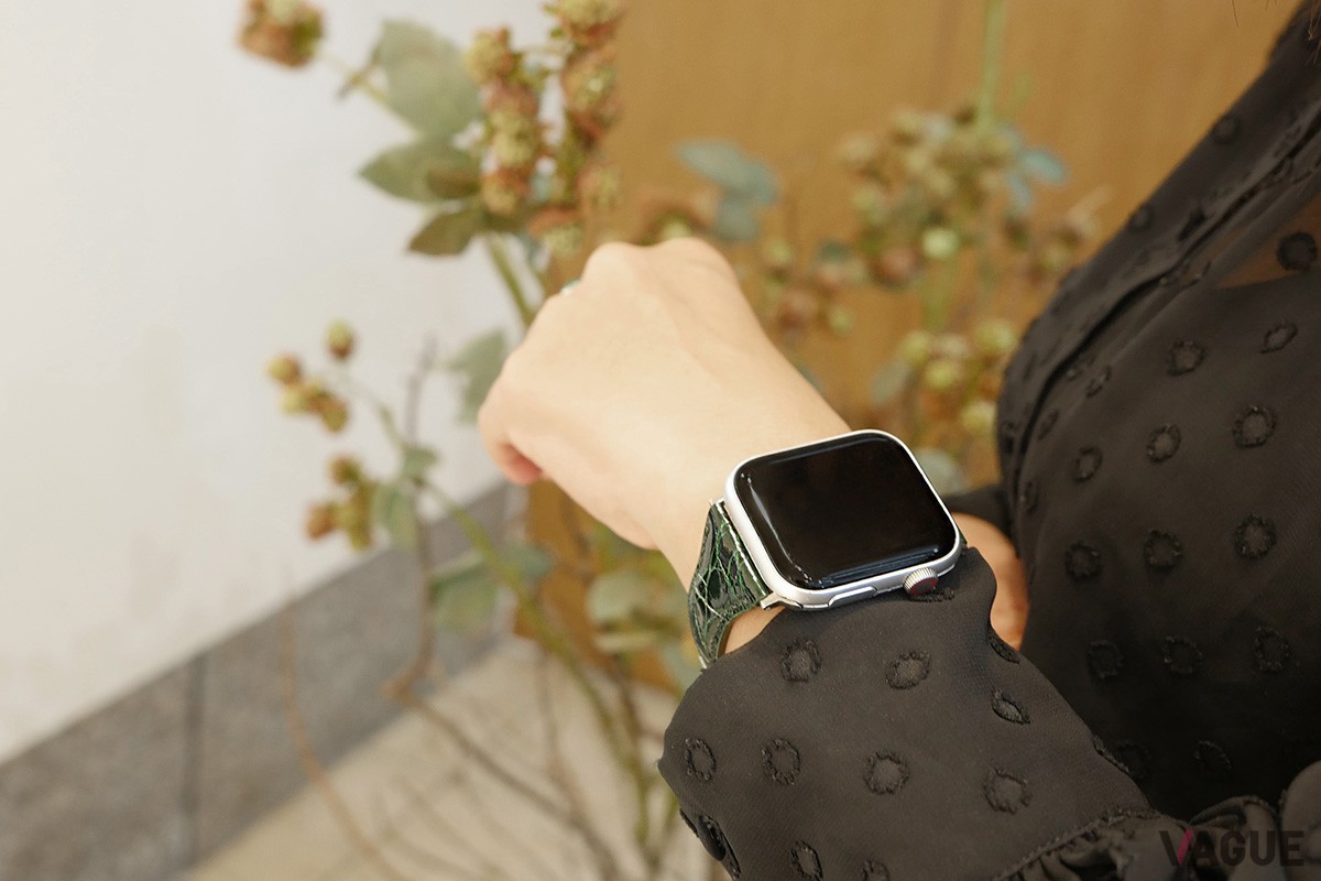 「クロコダイルウォッチバンド」（Apple Watch42／44／45mm対応）