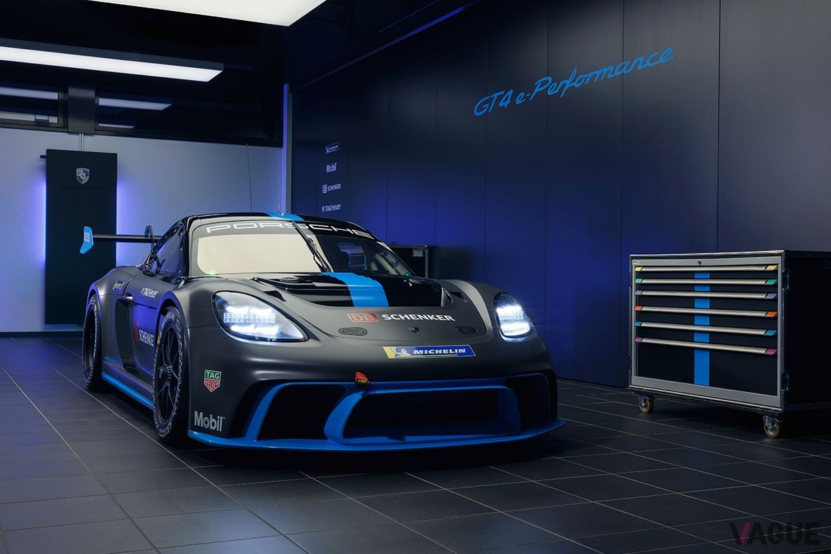 718ケイマンGT4 クラブスポーツをEVにコンバートした試作車、「718ケイマンGT4 eパフォーマンス」