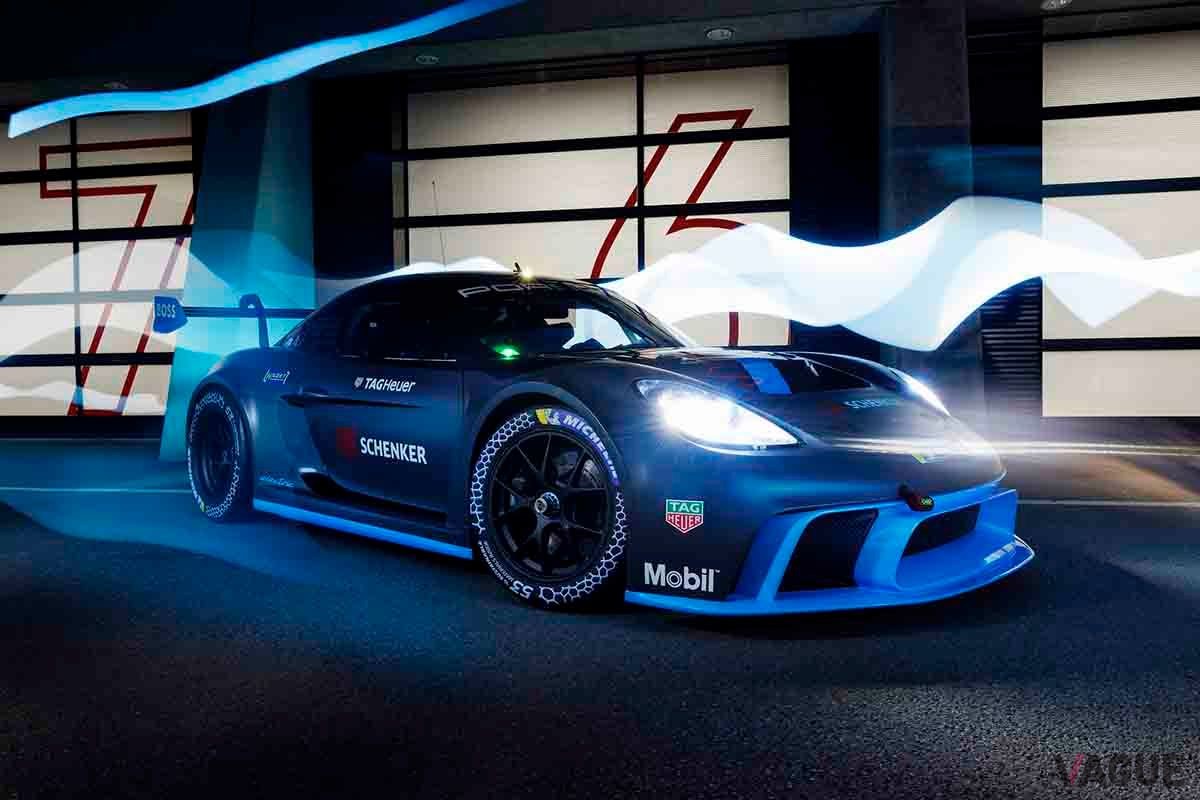 718ケイマンGT4 クラブスポーツをEVにコンバートした試作車、「718ケイマンGT4 eパフォーマンス」