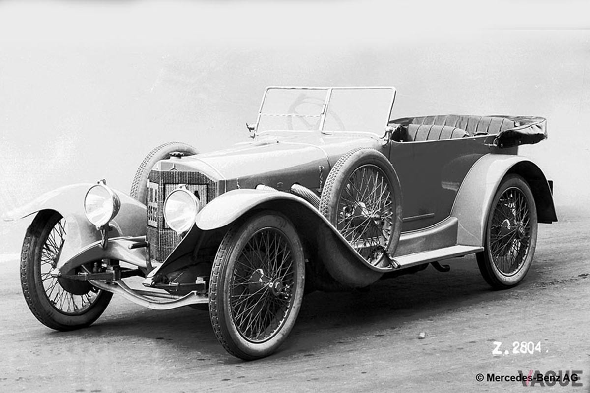 1914年から1924に発売された「メルセデス28／95ps スポーツフェートン」。右ハンドル(c)Mercedes-Benz AG