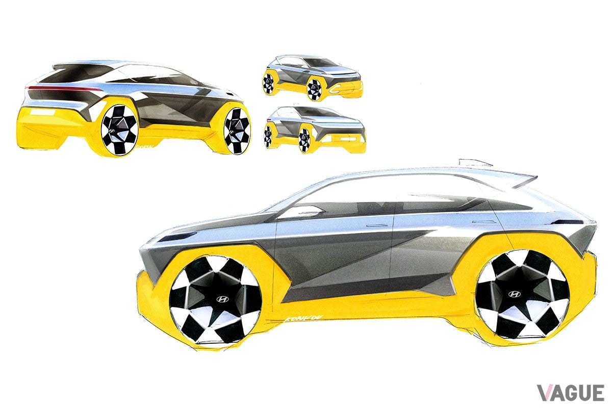 ヒョンデ新型「コナ」のデザイン画