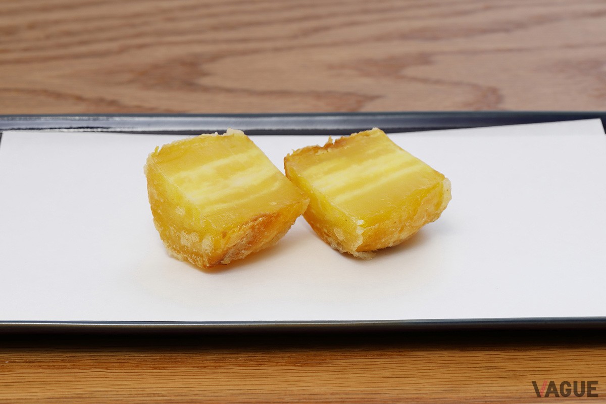 甘味を出すため焼いた後に揚げるシルクルイート