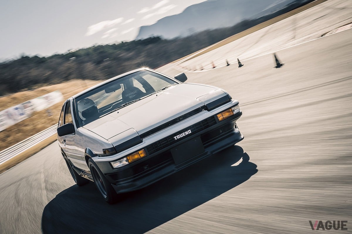 「東京オートサロン2023」のGRブースを飾ったAE86型「スプリンター トレノ」は水素エンジン搭載車。名機“4A-G”型をポート噴射のままで水素エンジン化した