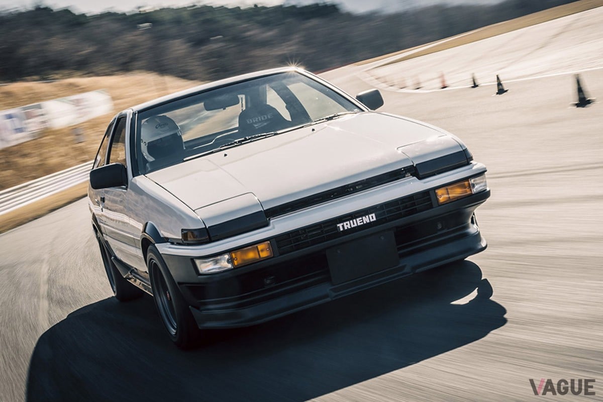 「東京オートサロン2023」のGRブースを飾ったAE86型「スプリンター トレノ」は水素エンジン搭載車。名機“4A-G”型をポート噴射のままで水素エンジン化した