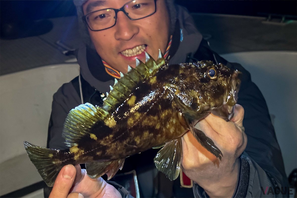 当日の最大魚は29ｃｍの立派なカサゴ