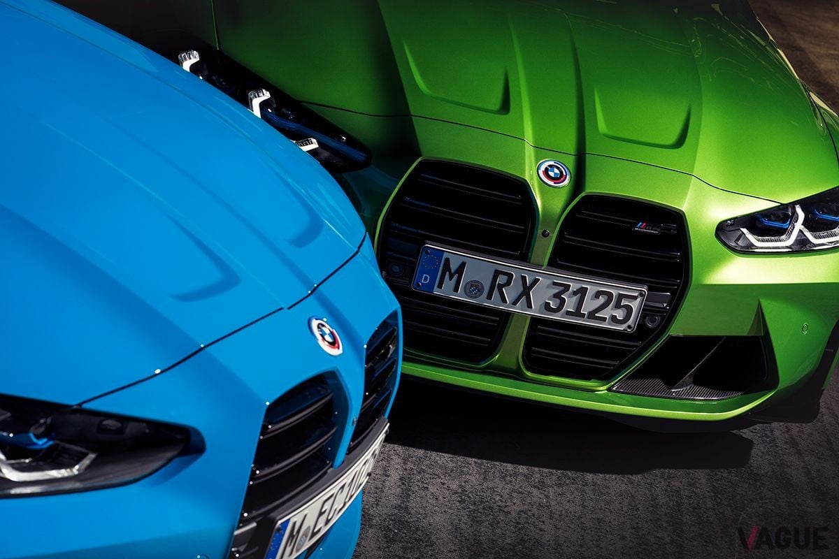 BMW Mモデル。写真はMハイパフォーマンスモデル「M4クーペ」と「M3セダン」