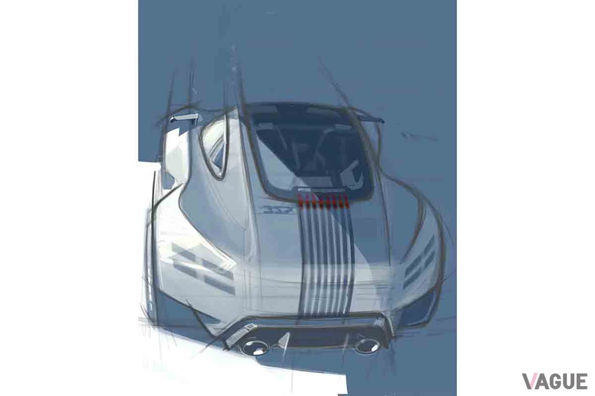 ポルシェ「ヴィジョン357」のデザイン画
