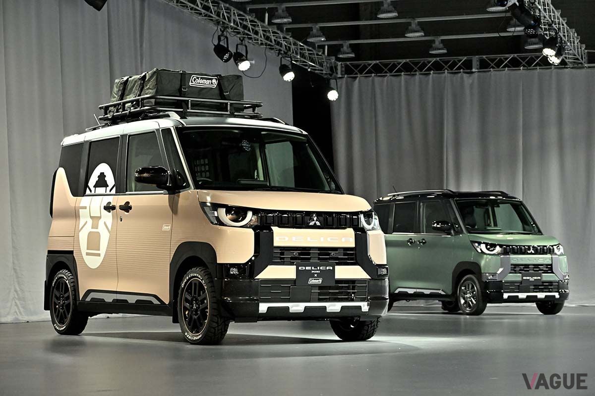 三菱新型「デリカミニ」と「デリカミニ×コールマン」