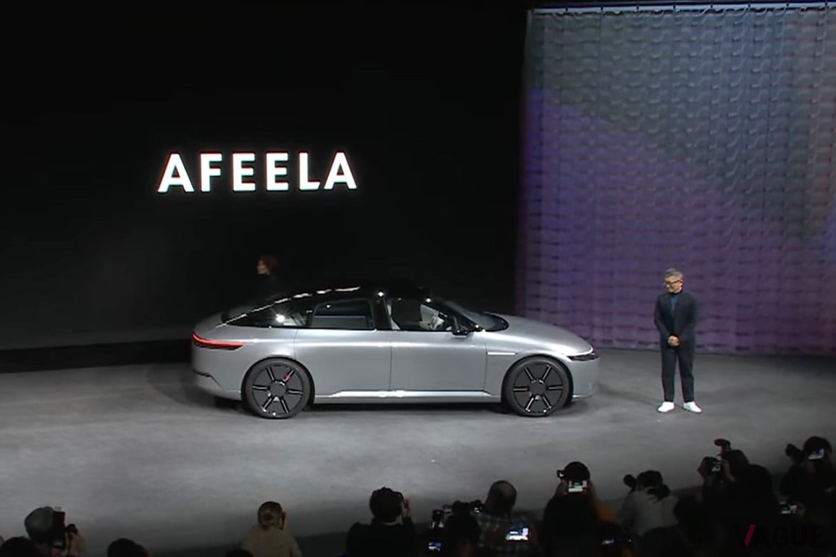 CES2023で世界初公開されたソニーホンダモビリティの新ブランド「AFEELA」のプロトタイプ