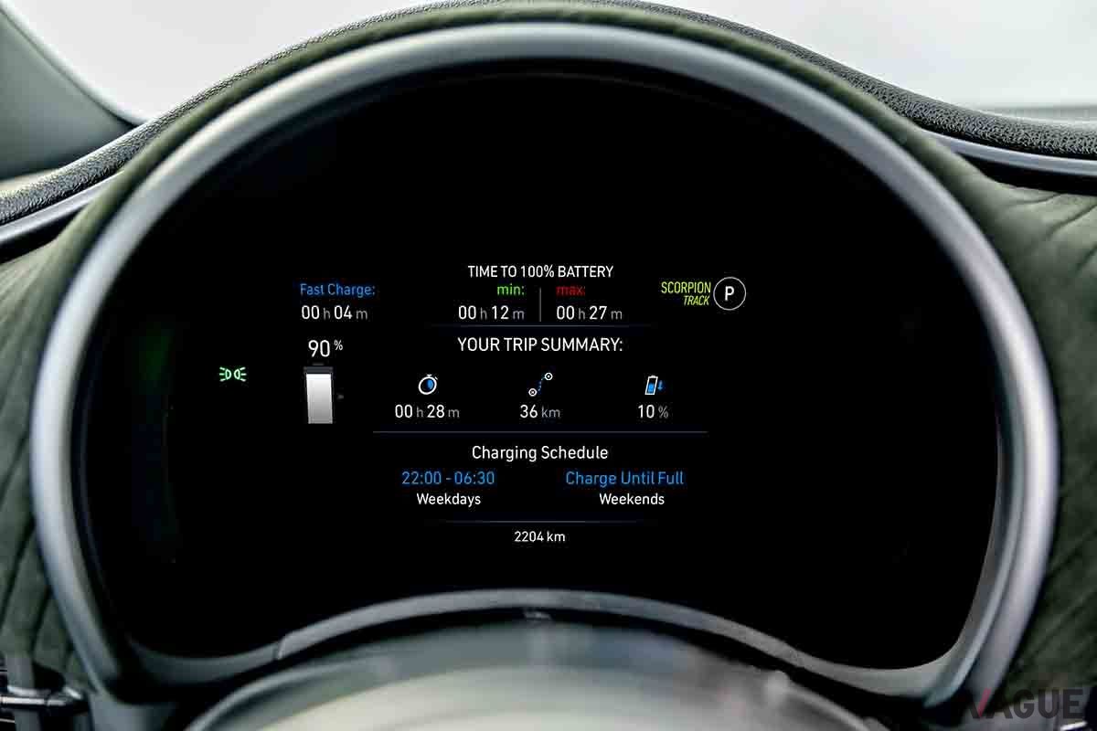 新型「アバルト500e」のインテリア