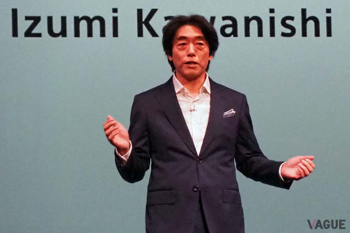 SHMの川西 泉社長。昨年10月、新会社設立発表会にて
