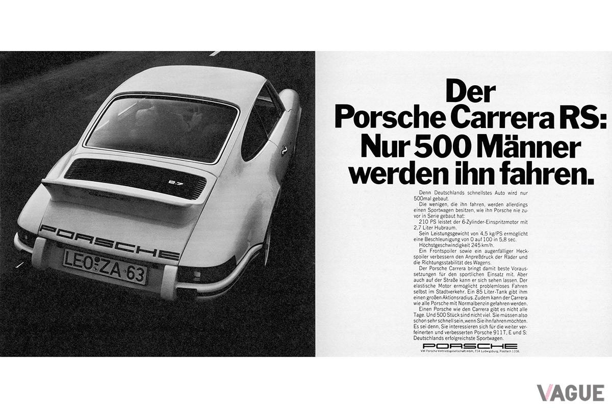  1972年、“ナナサン・カレラ”販売時のポスター。当初は500台の生産予定だったが、あまりの人気に1580台が生産された