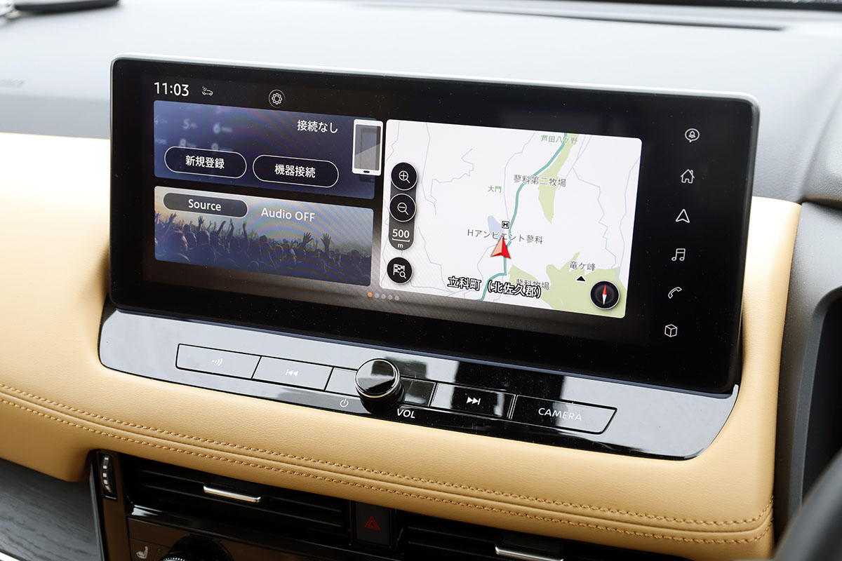 「G e-4ORCE」グレードは、地デジ内蔵の“NissanConnectナビゲーションシステム”を装備