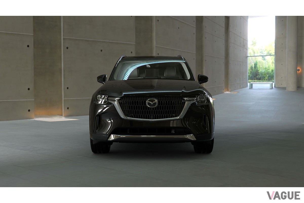 ジェットブラックマイカに塗られたマツダ「CX-90」