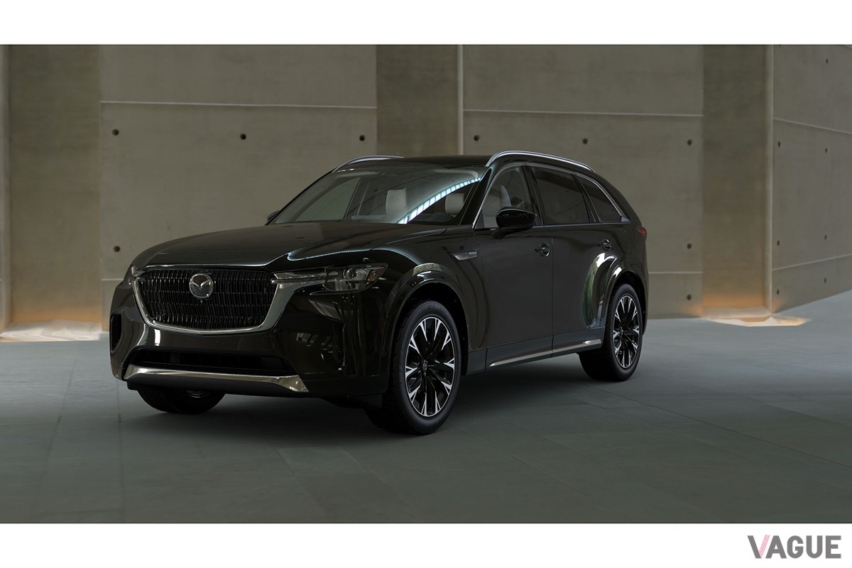ジェットブラックマイカに塗られたマツダ「CX-90」