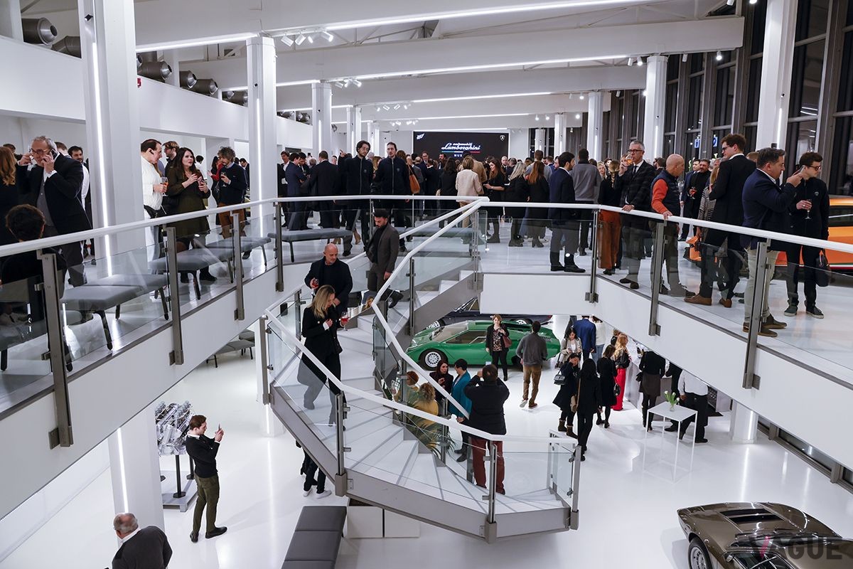 イタリアのサンターガタ・ボロネーゼにあるランボルギーニ博物館（Museo Lamborghini）のオープニングセレモニーの様子