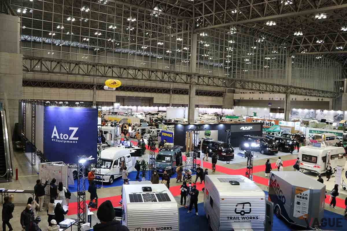 2023年2月3〜6日に千葉・幕張メッセで行われた「ジャパンキャンピングカーショー2023」の様子