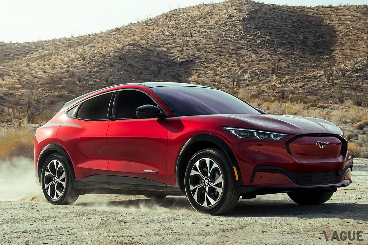 フォード「マスタング・マッハE」。2023年1月に米国市場で大幅な価格改定(値下げ)をおこなった