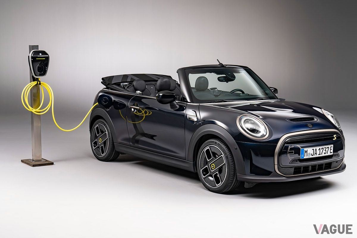 電動ミニクーパー ミニ「クーパーSEコンバーチブル」欧州で初公開 世界初 完全電動の