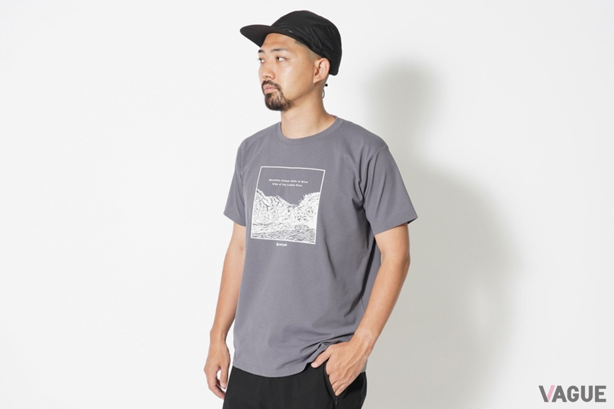 群馬県を流れる湯檜曽川の渓をモチーフとしたグラフィックTシャツ「Graphic S/S T shirt」（価格：6380円、消費税込）