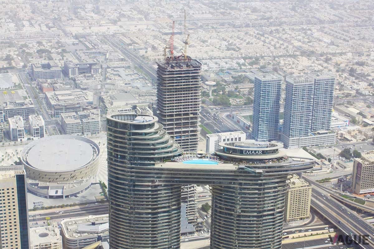 125階からの眺め。遠くまで見渡せる