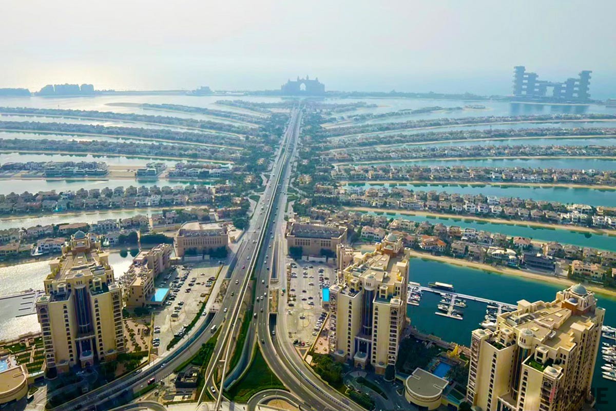 ドバイにある人工島「パーム・ジュメイラ」