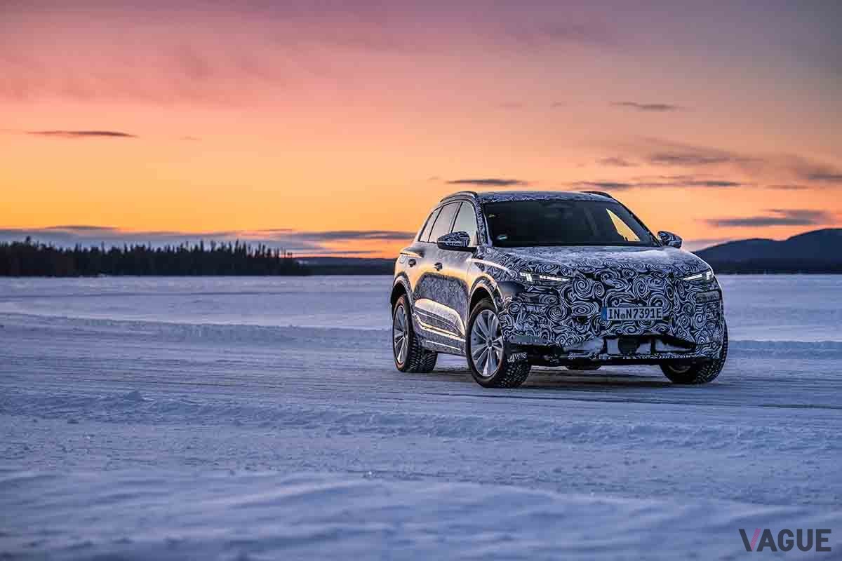 北極圏でのテスト走行をおこなうアウディ新型「Q6 e-tron」プロトタイプ