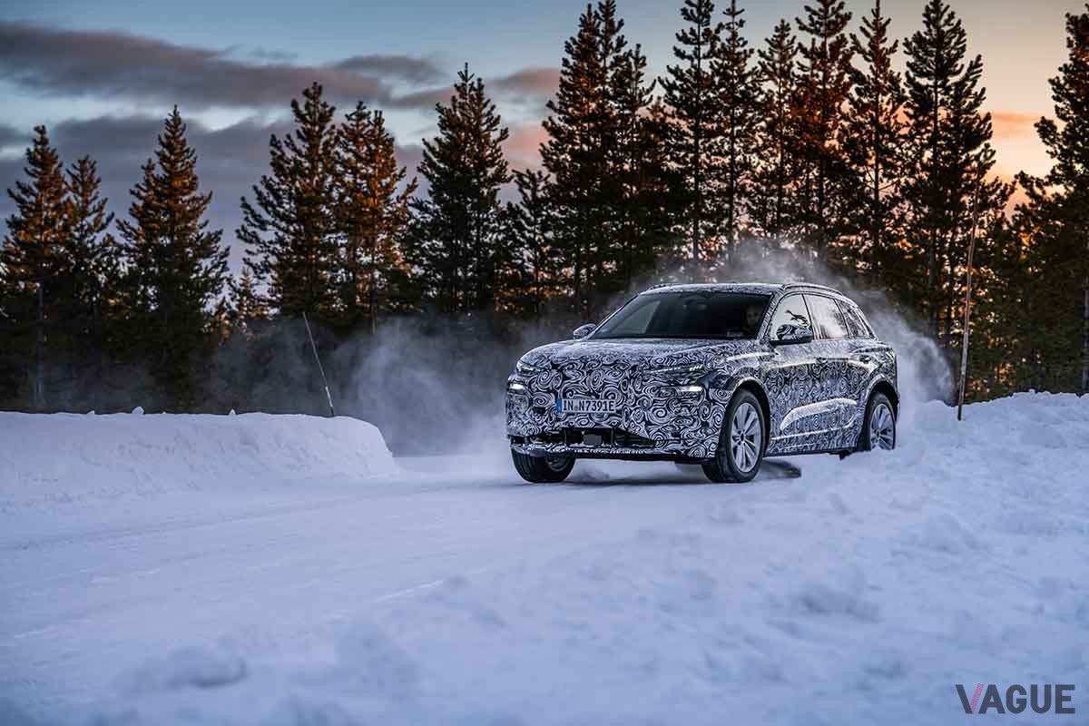 北極圏でのテスト走行をおこなうアウディ新型「Q6 e-tron」プロトタイプ