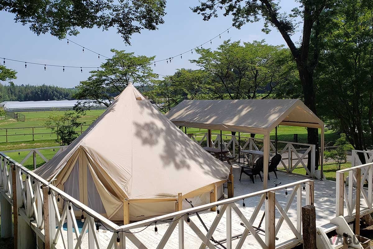 複合型アウトドア施設「58ロハスクラブ」内に誕生したグランピング施設「栃木ファームグランピング Rustic CAMP-ラスティックキャンプ-」
