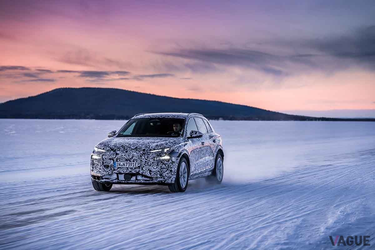 北極圏でのテスト走行をおこなうアウディ新型「Q6 e-tron」プロトタイプ
