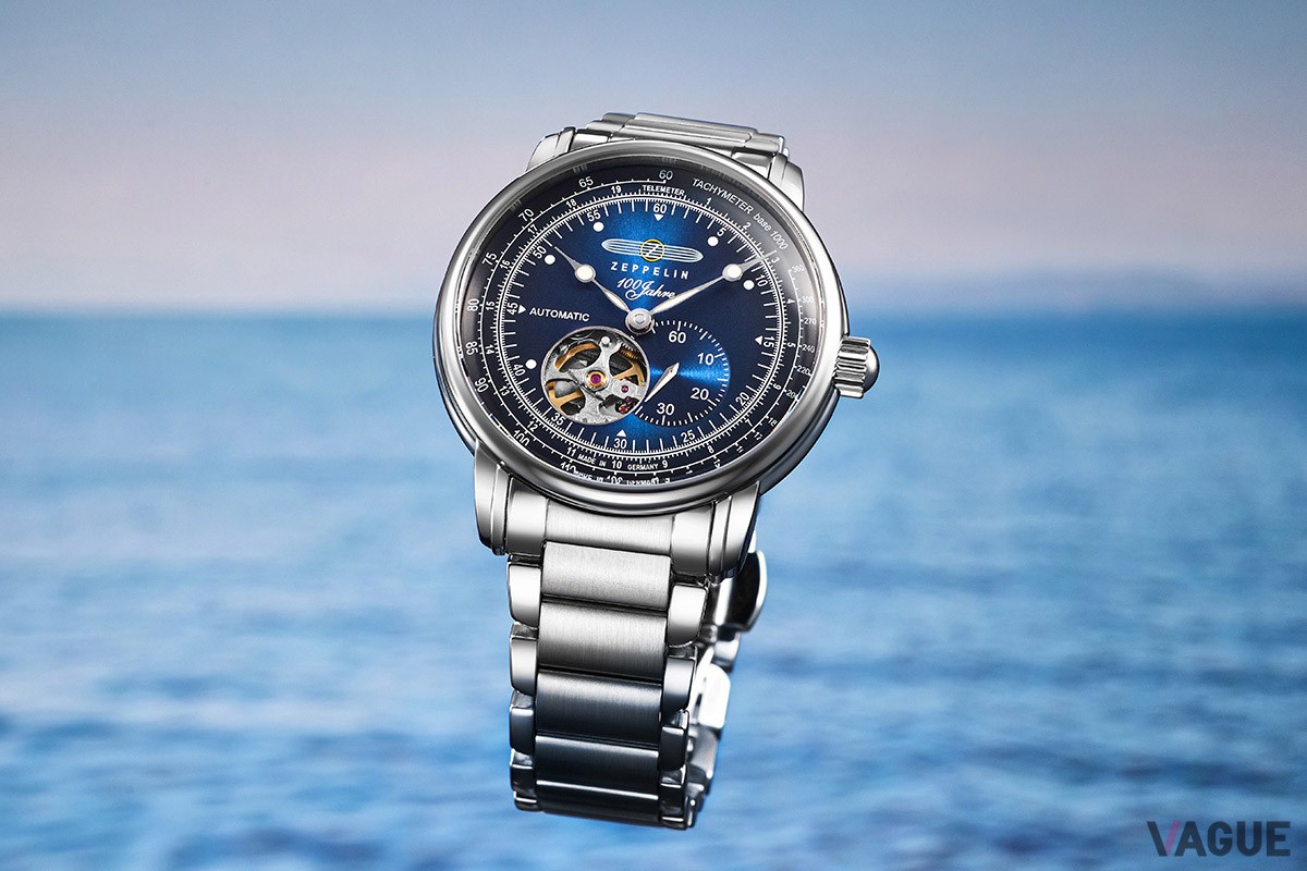 ドイツ時計の「ツェッペリン」から誕生した、「ZEPPELIN OPEN HEART AUTOMATIC - JAPAN BLUE-」