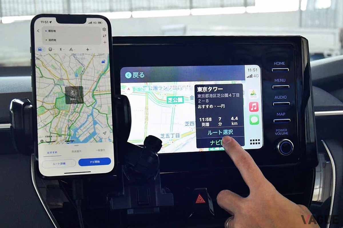 目的地を設定したら「ナビ案内」ボタンをタップすると即座にルート探索がスタート。その動きもきわめてスピーディだった