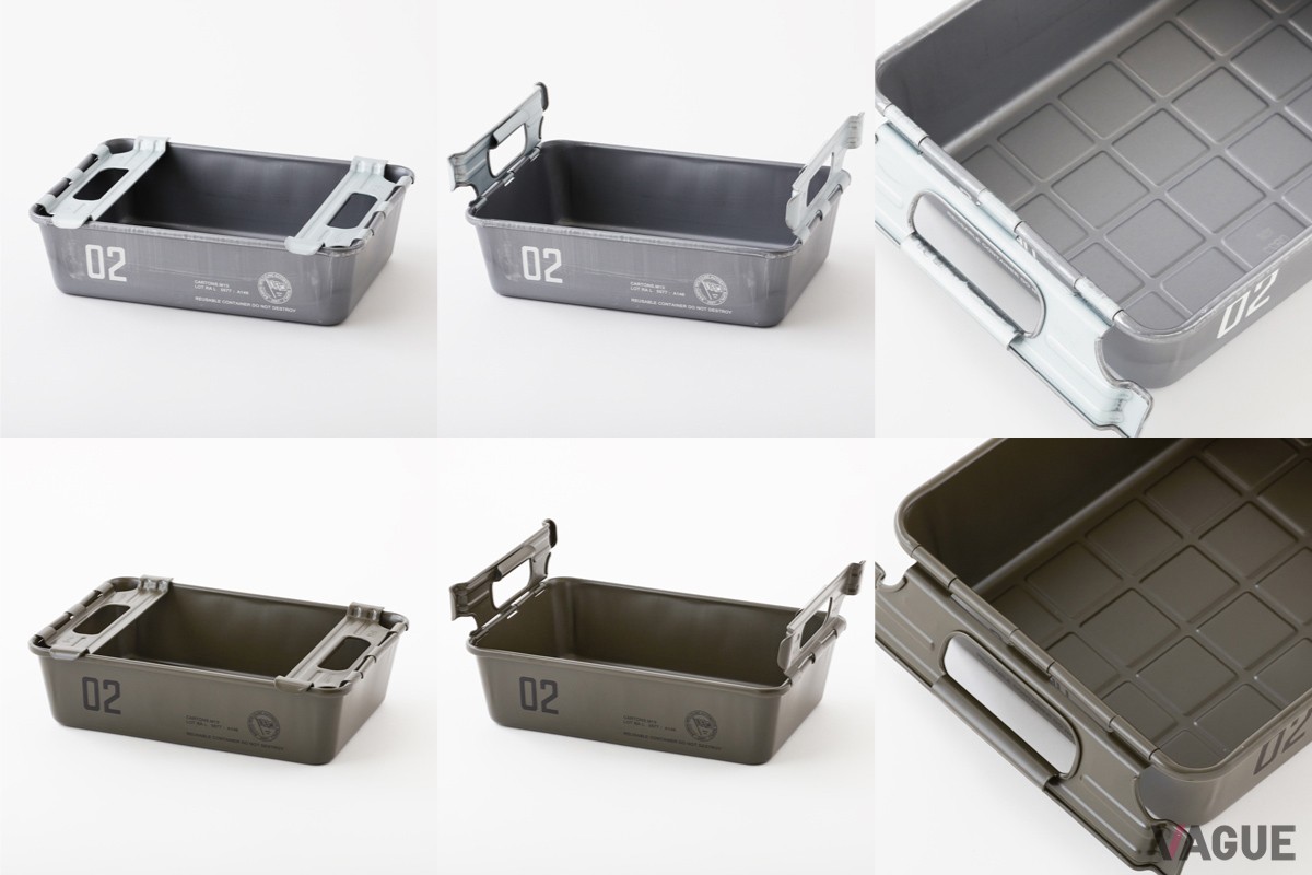 世界のユーザーに愛されている東洋スチールの工具箱「M-8」をバッシュが別注。丈夫でシンプルなデザインに、ミリタリーなロゴプリントは映える