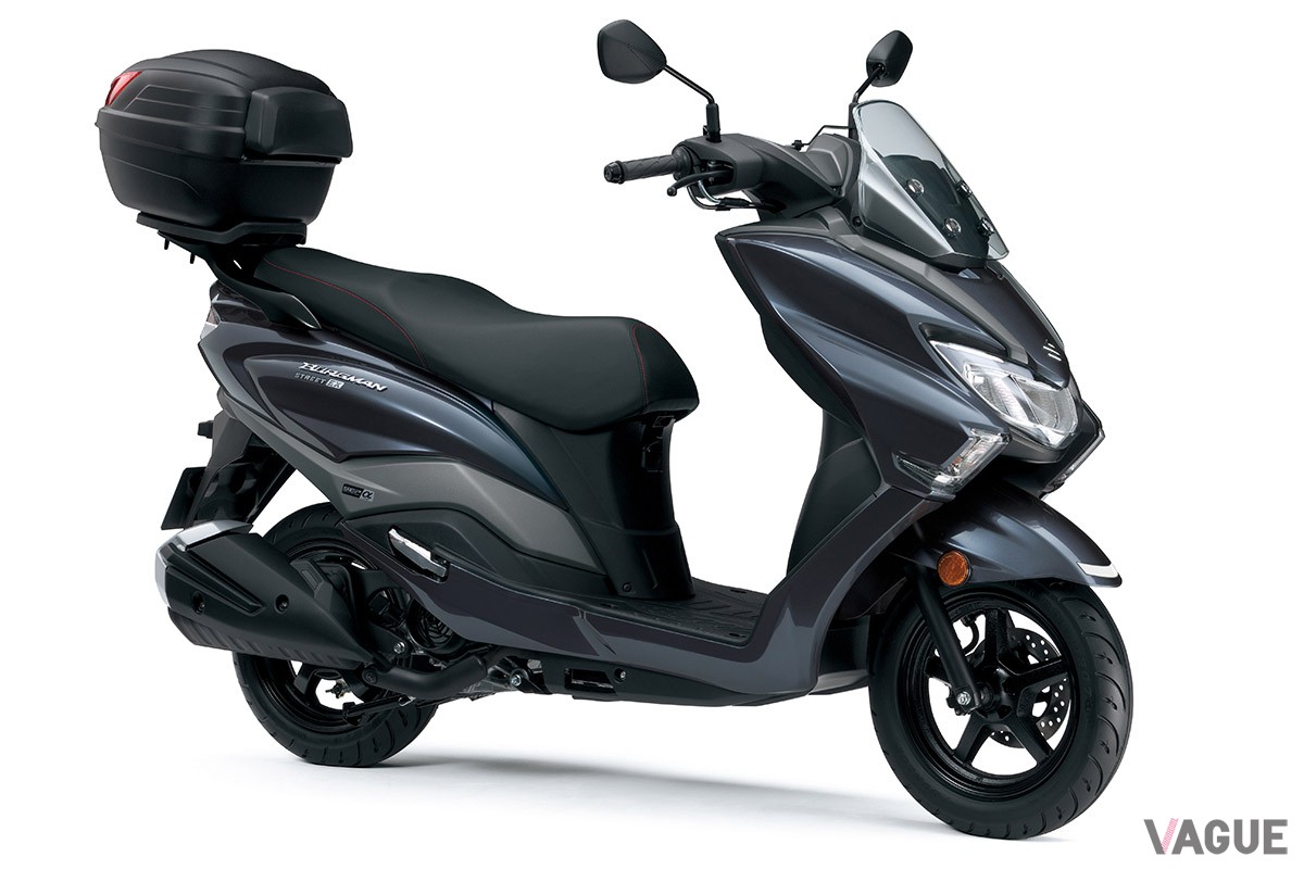 125ccクラスでありながらワンランク上の車格で、コストパフォーマンスにも優れるスズキの新型スクーター「バーグマンストリート125EX」