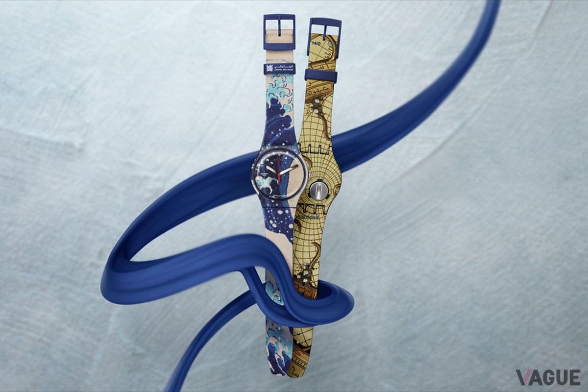 北斎作“富嶽三十六景 神奈川沖浪裏”のエネルギーと荘厳なアストロラーベの融合「Swatch×LOUVRE ABU DHABI」