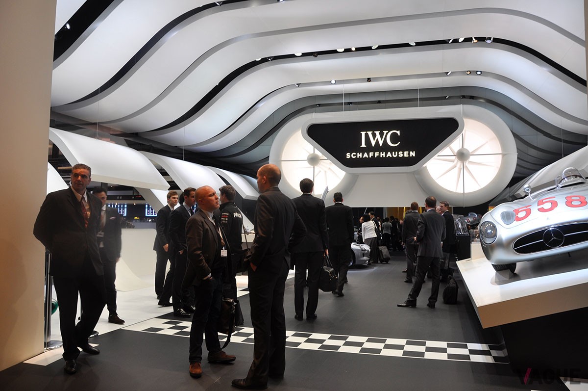 2013年、レーシングウォッチとして「インヂュニア」の先代コレクションが発表された際のIWCブース。©Yasuhito Shibuya 2023