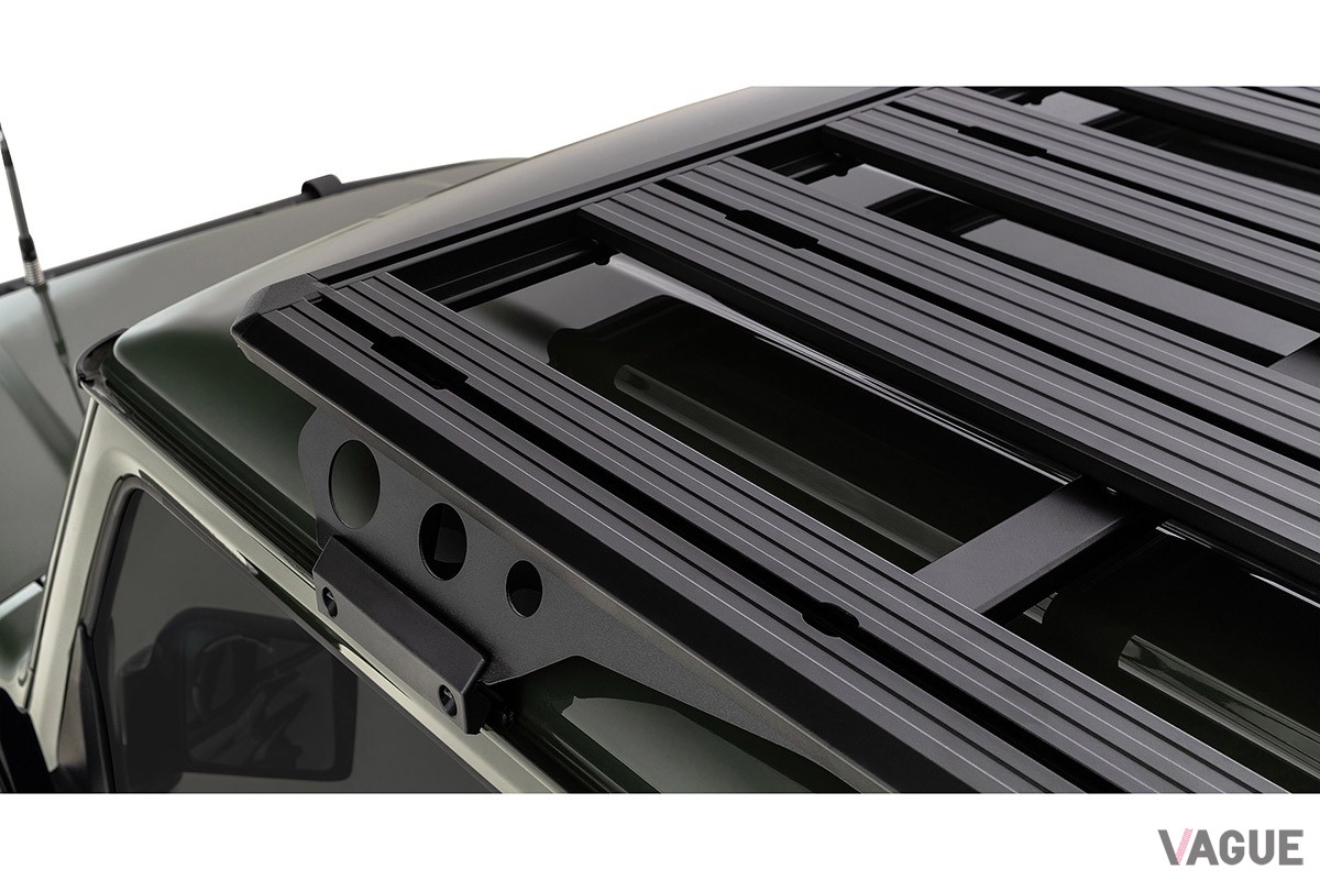 Rhino-Rackの「PIONEER PLATFORM ジムニーオーバーランディングキットROLS1」は、簡単に取りつけられて設置後の見た目も美しいジムニー専用のフラット型ルーフラック