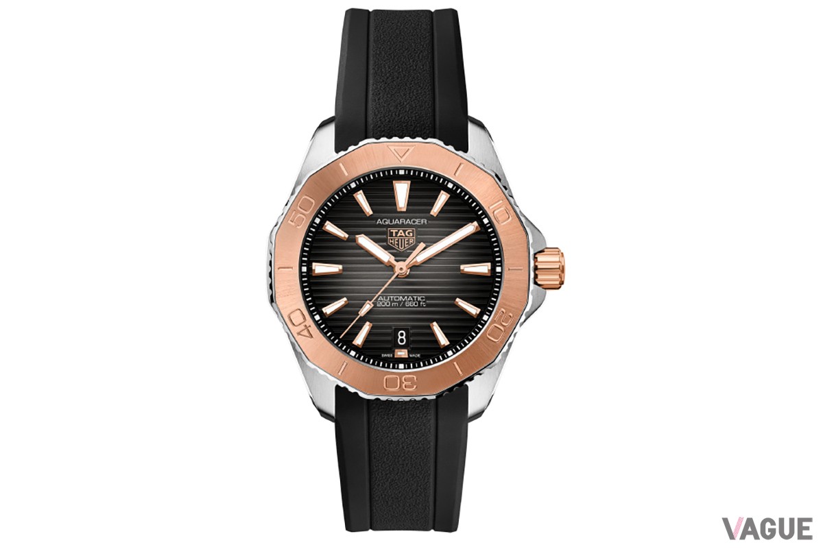 タグ・ホイヤー「スティール＆ゴールド」（ブラックダイヤル×ローズゴールド）40mm