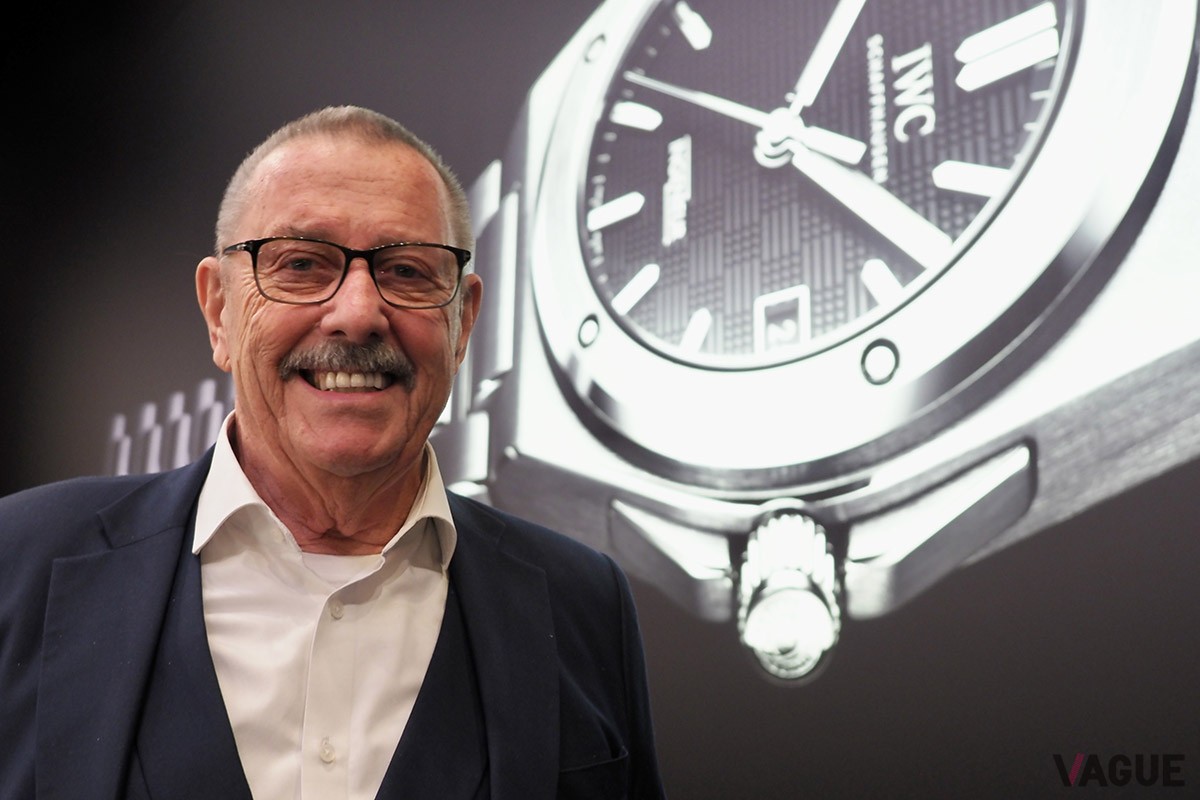 当時を知るハネス・パントリ氏。IWC本社のミュージアムにある同社のアンティークの多くは、もともとは氏のプライベートコレクションだった。©Yasuhito Shibuya 2023
