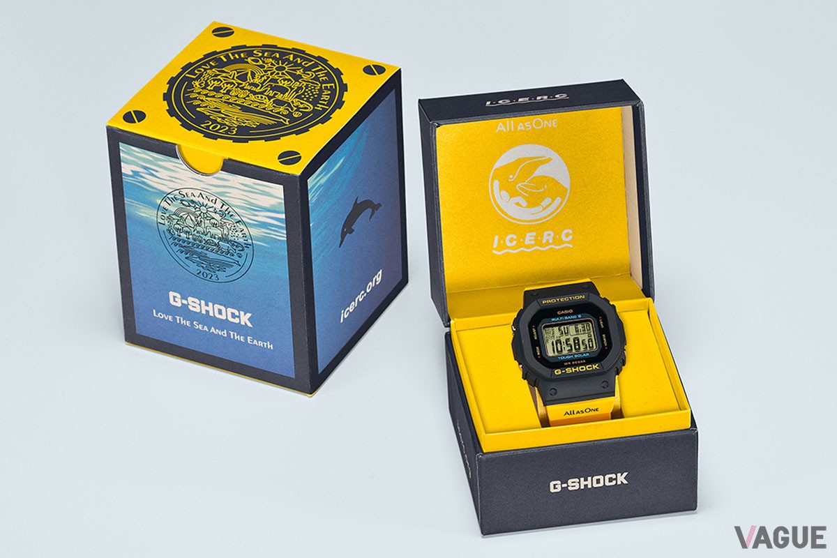 初代G-SHOCKのDNAを継承した、スクエアタイプの新モデルとなる「GMD-W5600K」。世界6局（日本2局、中国、北米、イギリス、ドイツ）に対応した“マルチバンド6”の電波受信機能で、正確な時刻へ自動修正を行う