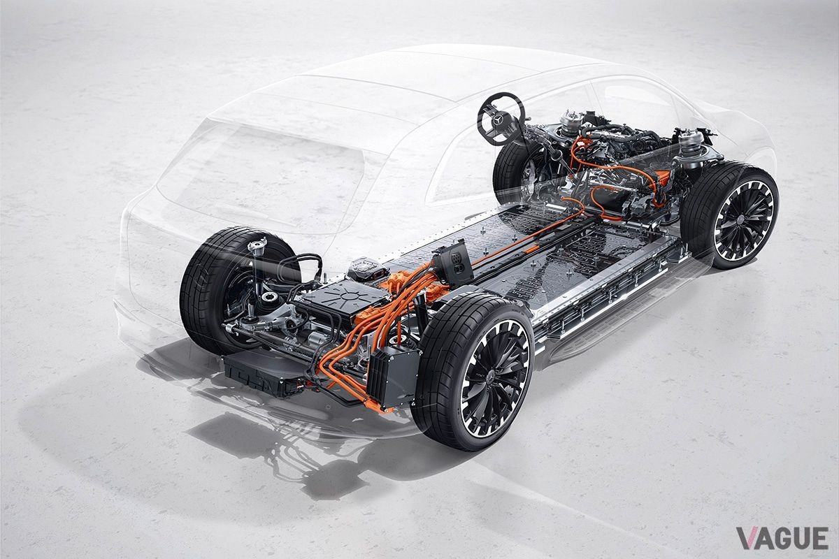 メルセデス・ベンツ新型「EQS SUV」の透視図