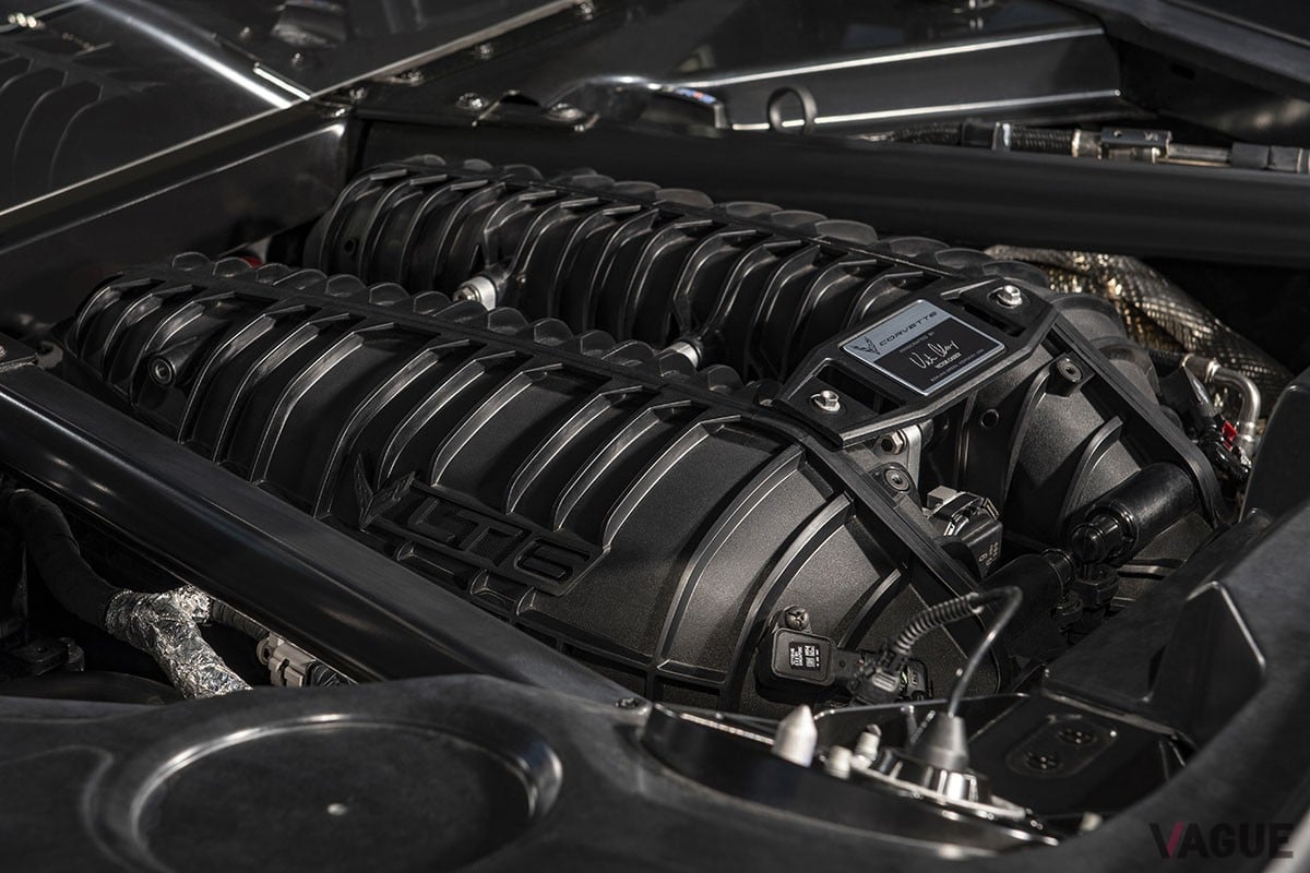 早期の日本上陸が期待されるシボレー「コルベットZ06」は670hp／623Nmを発生する5.5リッターV型8気筒DOHCエンジンを搭載