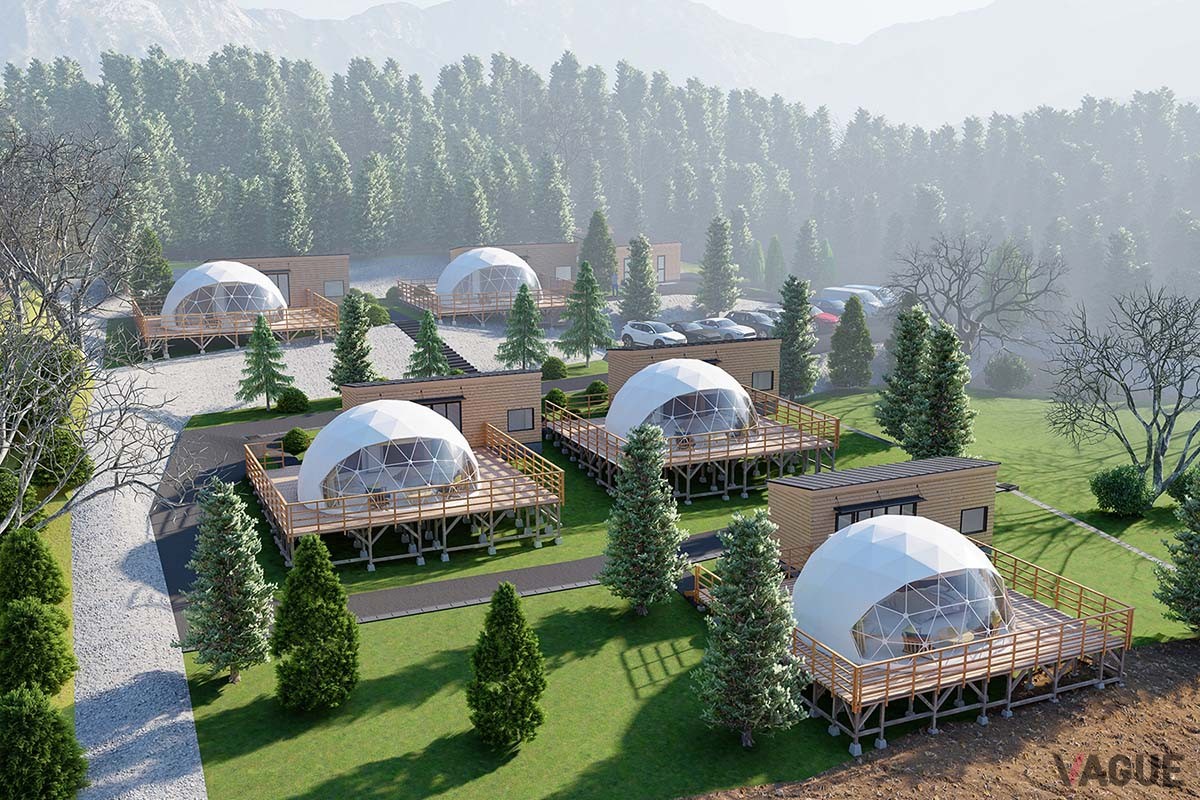 富士五湖での湖上アクティビティを満喫できる、都心からクルマで約90分の山梨県富士河口湖町に誕生したグランピング施設「グランファーム富士河口湖」