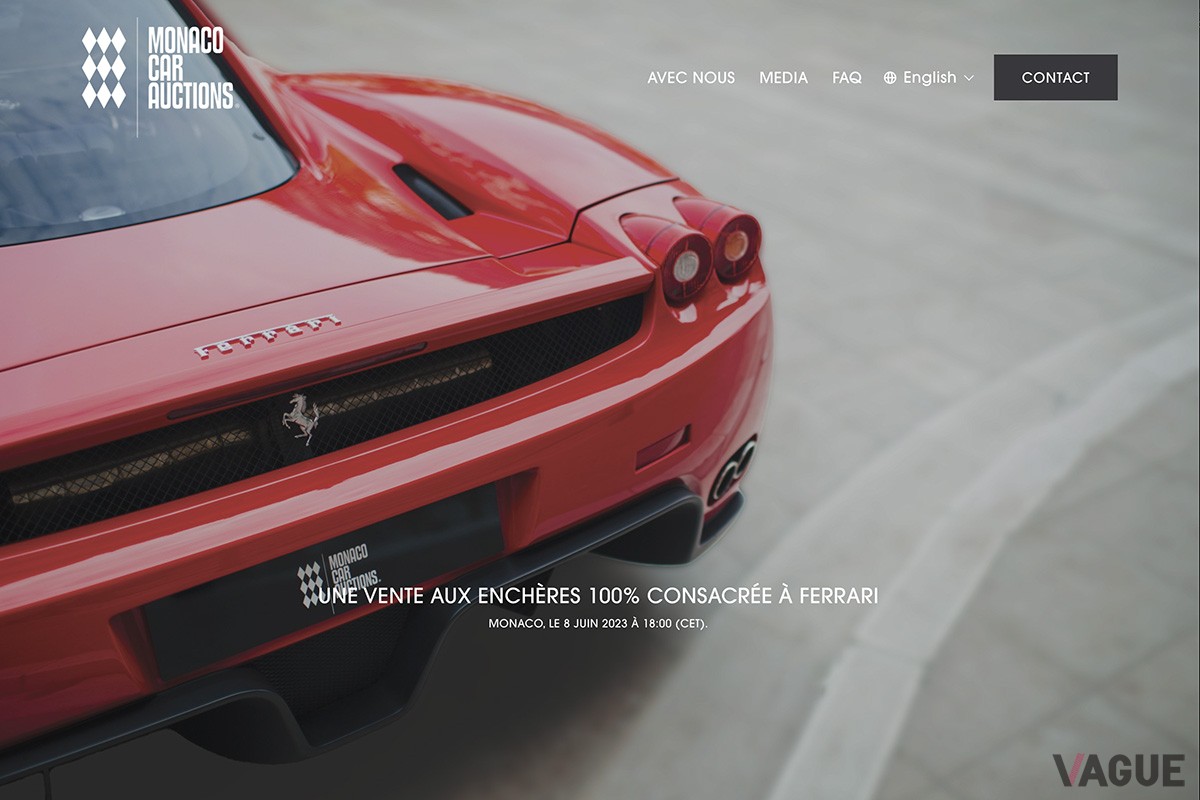 写真はMonaco Car AuctionのWEBページ（C）Monaco Car Auction